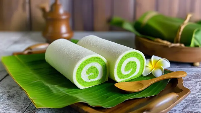 Resep Talam Singkong Gulung yang Empuk Wangi Pandan